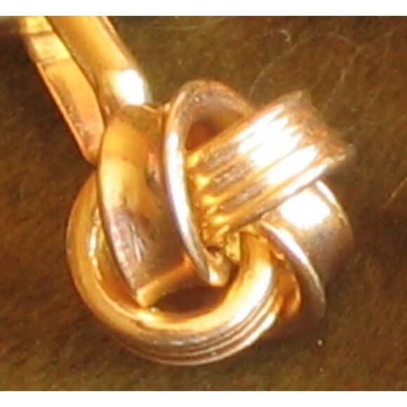 Estate True Vintage 60's Gold Knot Cufflinks & Tie Tack Set - Picture 2 of 2